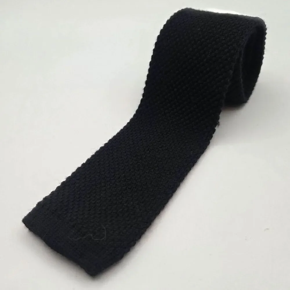 Robert Talbott Nordstrom Black Knit Tie Mens Narrow Necktie 2.25